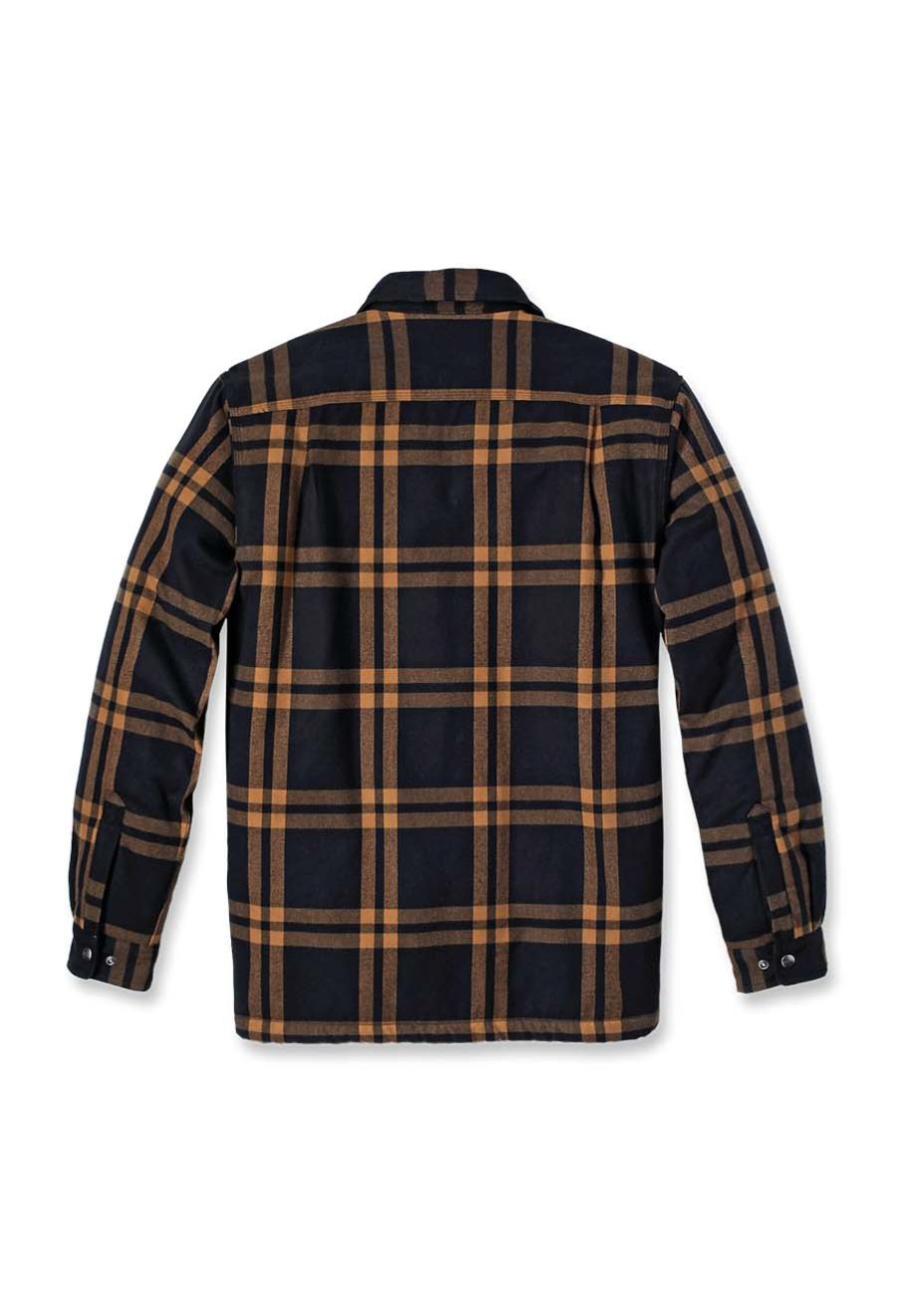Carhartt Plaid Shirt Jacket Flannel Sherpa 106354 - Black