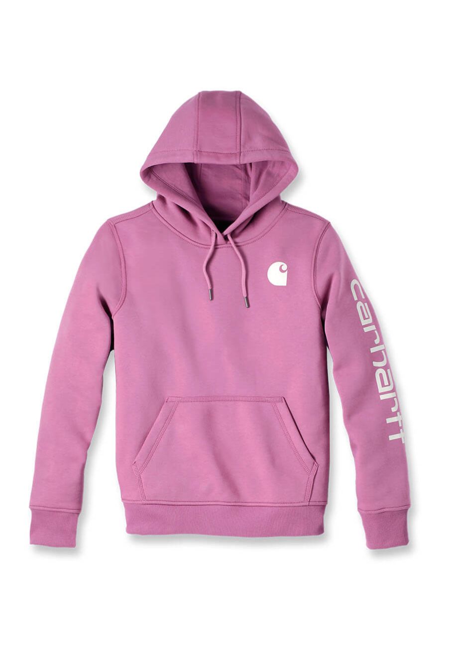 Carhartt Hoodie Sleeve Logo Women 102791 Woodrose 71workx