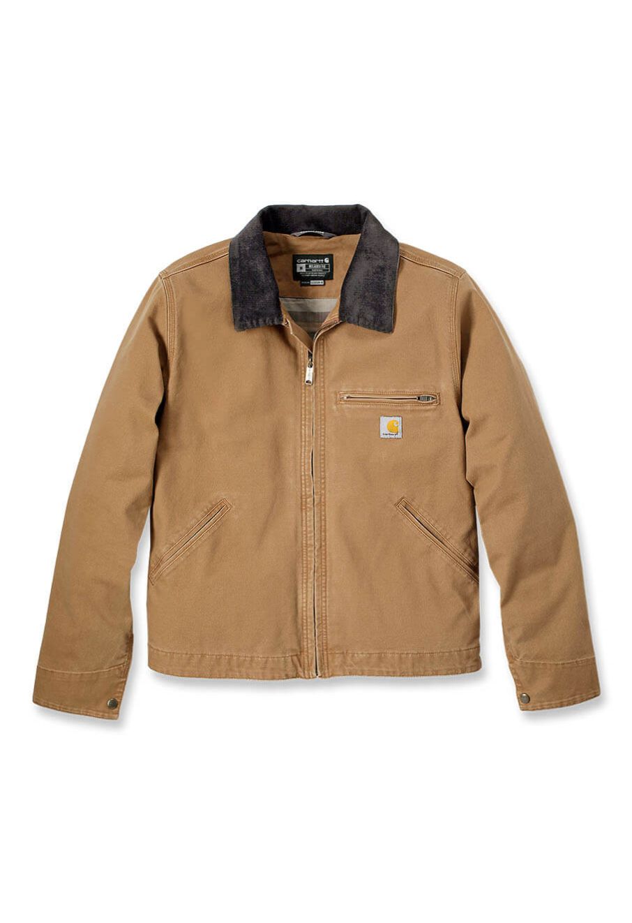 Carhartt Work Jacket Canvas Detroit Rugged Flex 106234 Brown