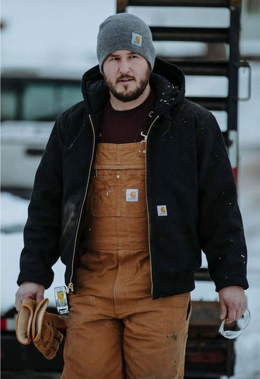 Carhartt Work Jacket Duck Active Hooded 104050 Black 71workx