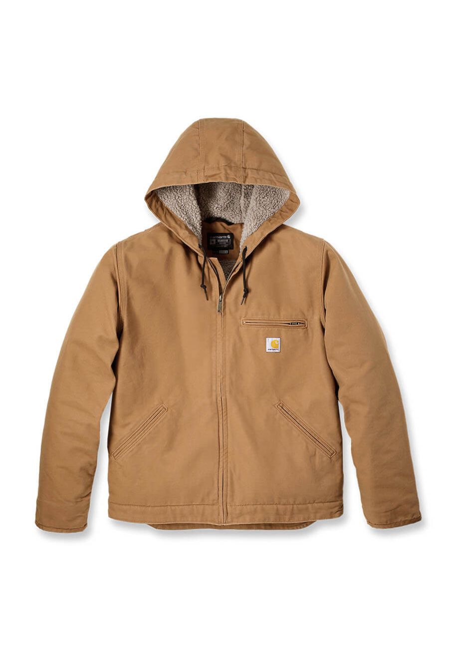 Carhartt Work Jacket Sherpa Duck Hood 104392 Brown 71workx