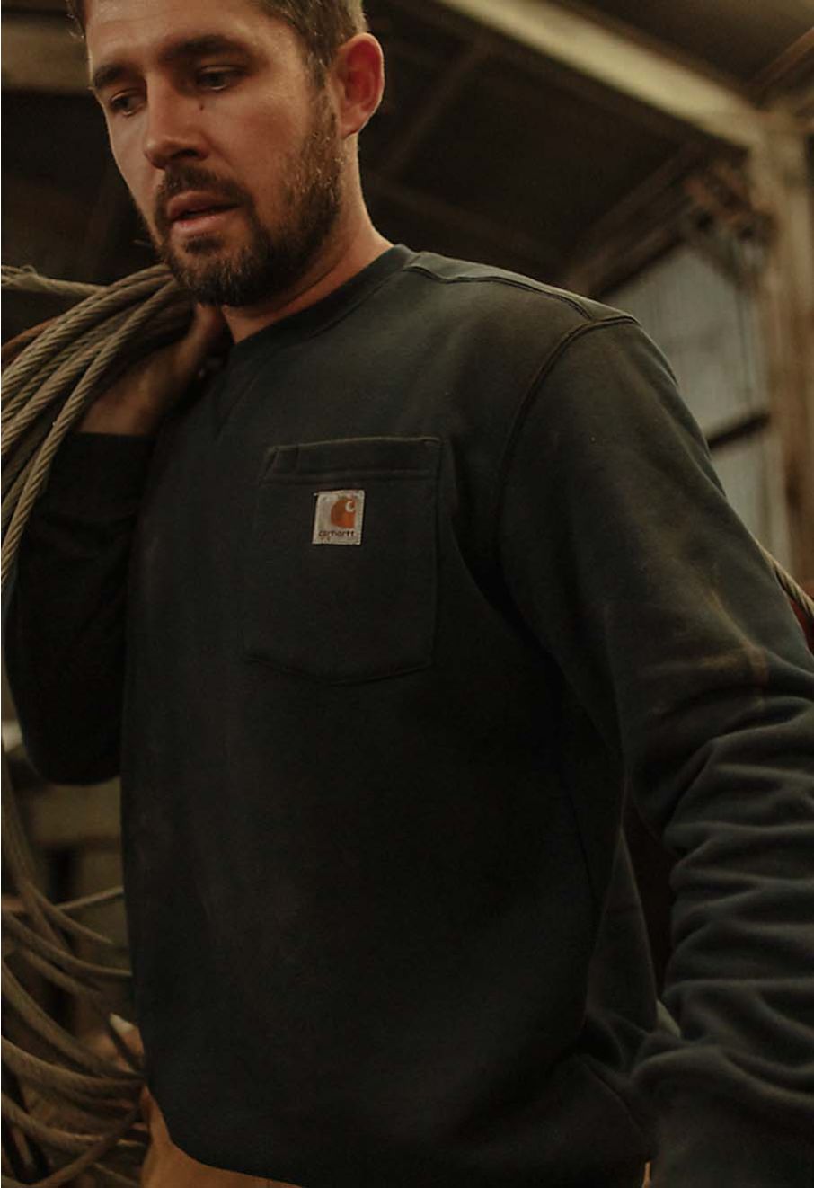 Carhartt Work Sweater Crewneck Midweight K124 Black 71workx