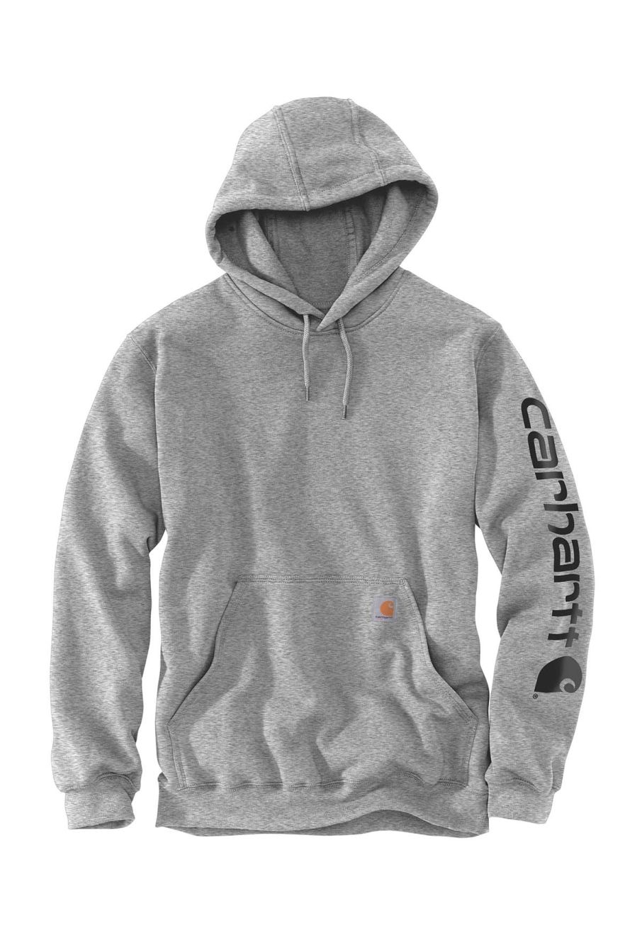 Carhartt logo hooded sweatshirt hot sale