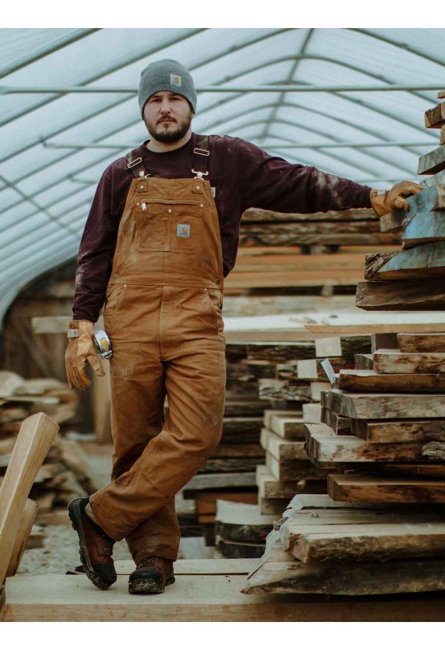 Carhartt 102776 Duck Bib Overall Carhartt Brown