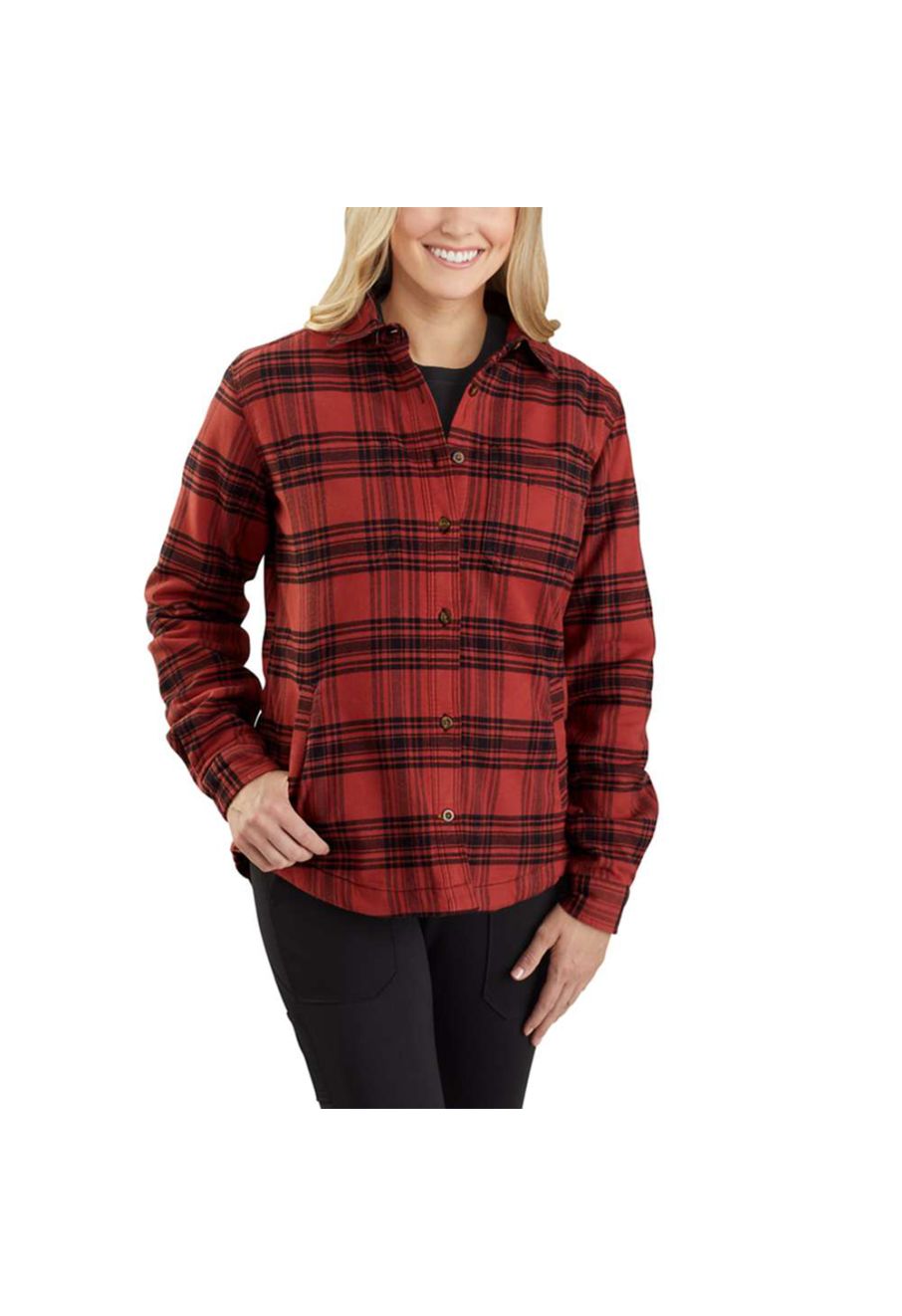 Women's carhartt flannel jacket on sale