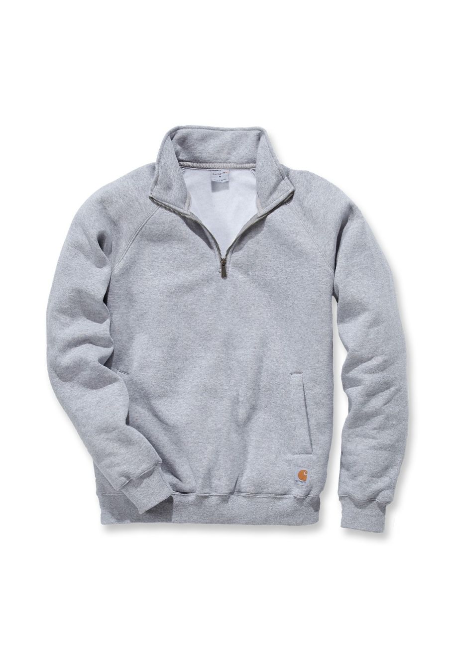 Carhartt K503 Midweight Quarter Zip Mock Neck Sweatshirt Heather Grey