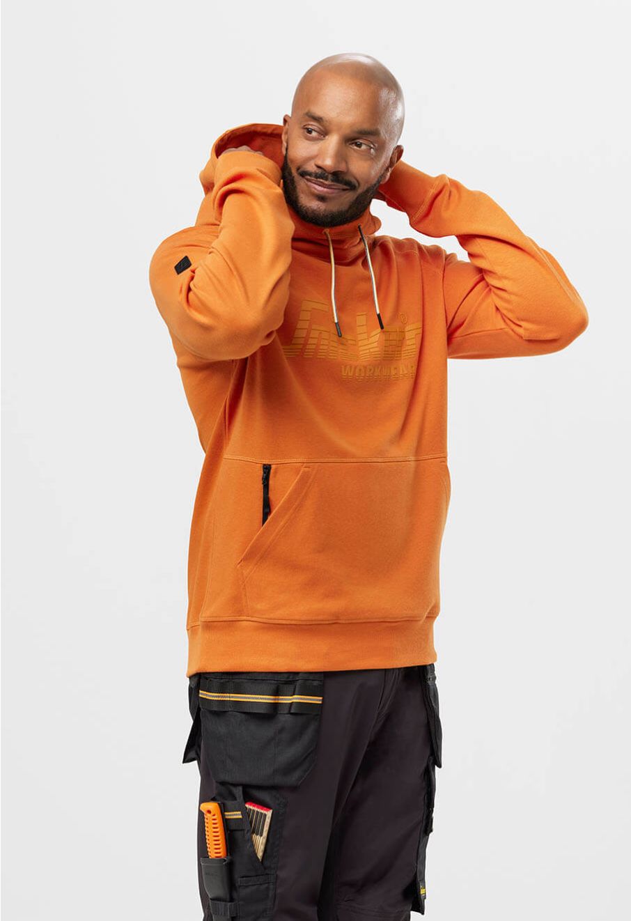 Snickers 2894 Work Hoodie Logo Orange - 71workx's choice