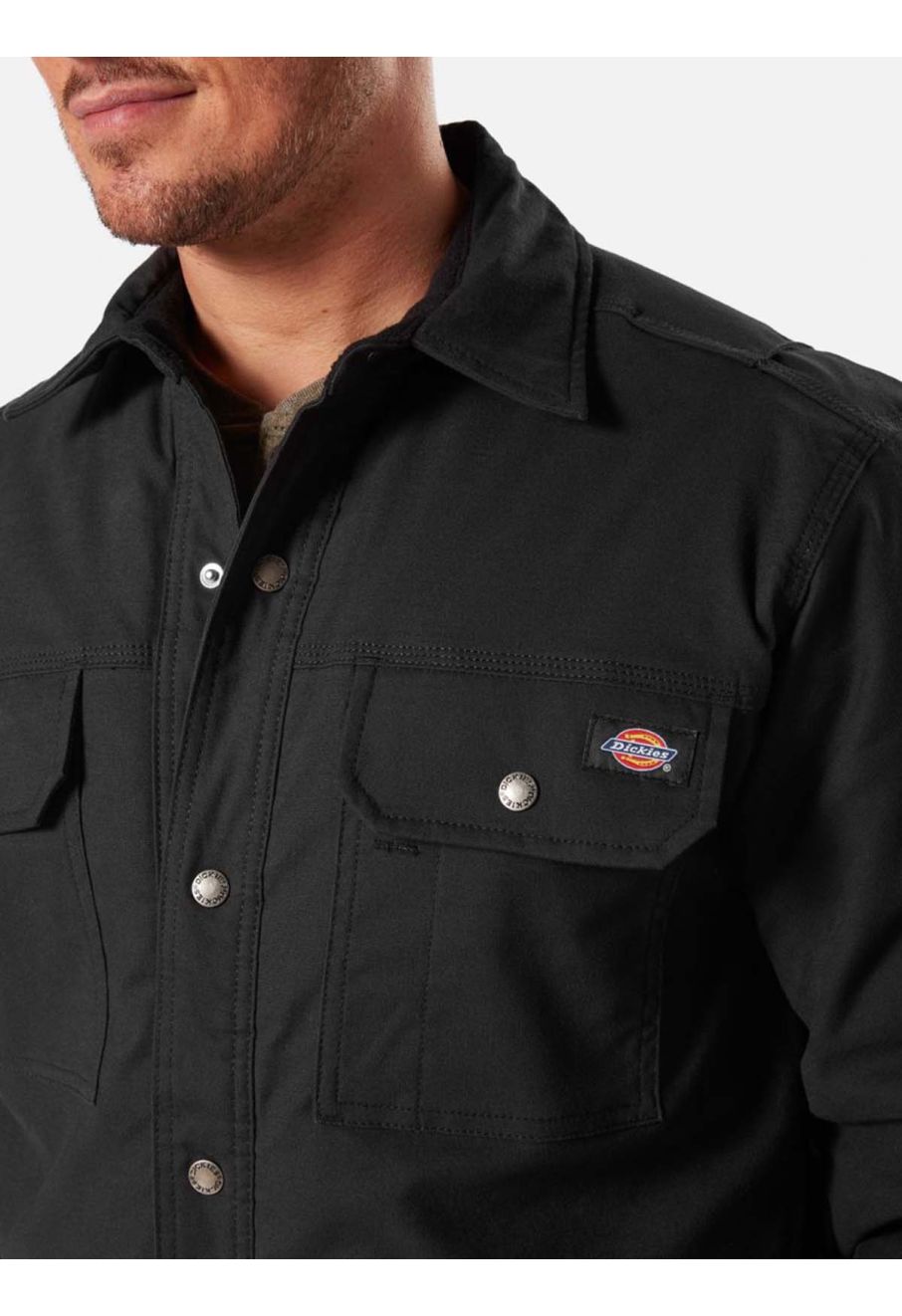 Work jacket Shirt Flex Stretch Duck Cotton Fleece Black DK0A4XUYBLK1 Dickies