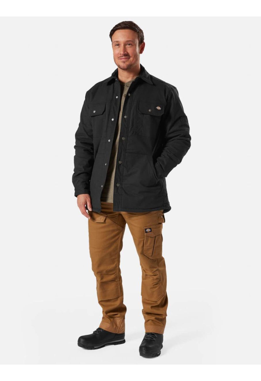 Work jacket Shirt Flex Stretch Duck Cotton Fleece Black DK0A4XUYBLK1 Dickies