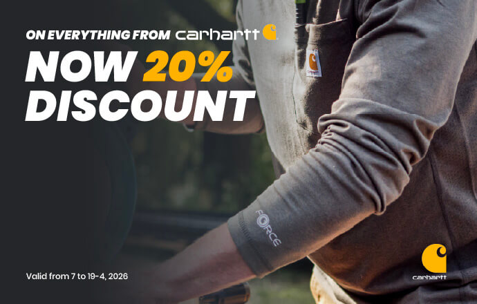 20260407_Carhartt_20_korting_banner_home_EN_mobiel